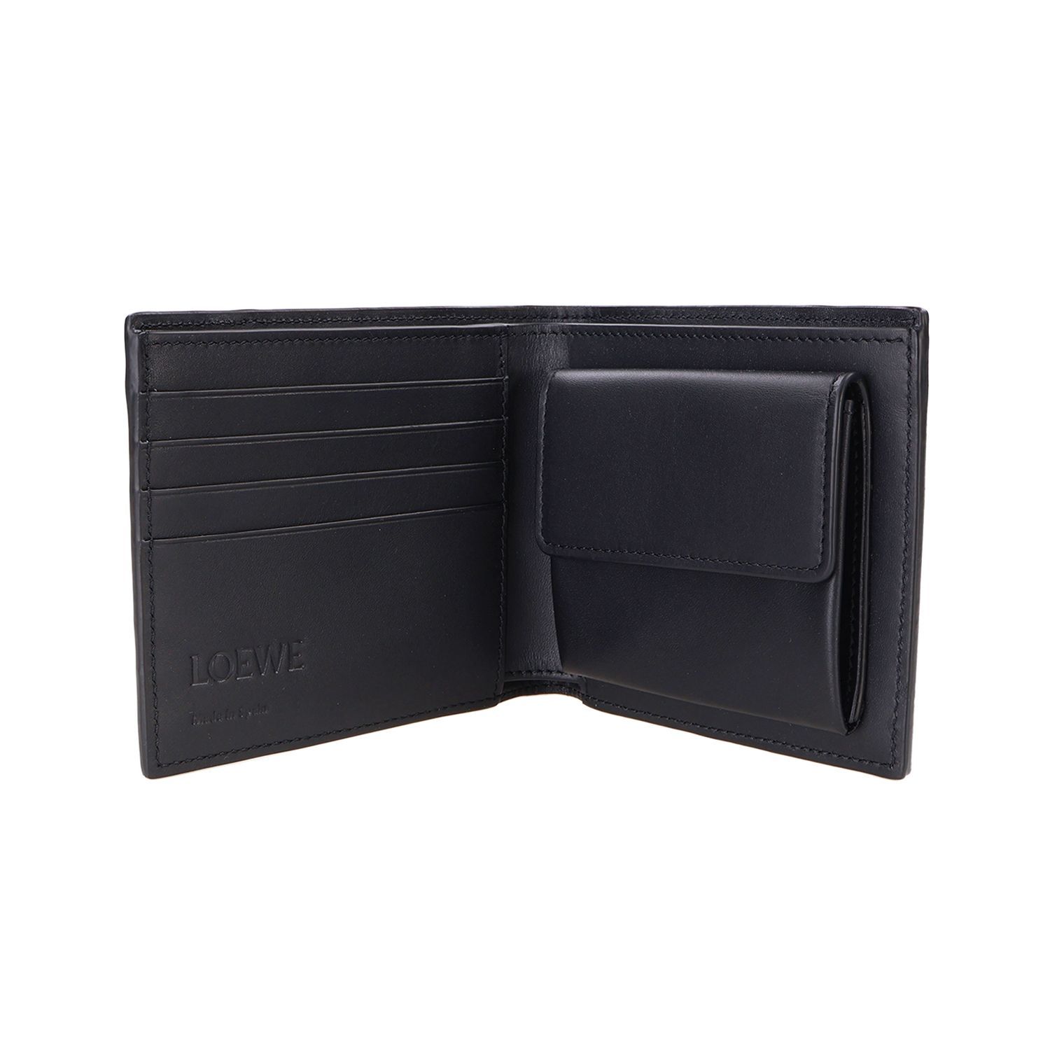 ら*む様 LOEWE 二つ折り財布 ブラック LOEWE 二つ折り財布 本革ブラック