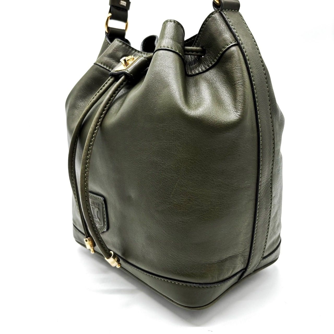 良品】CELINE セリーヌ トリオンフ 巾着 ショルダーバッグ ポシェット 