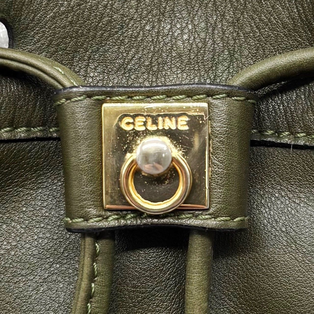 良品】CELINE セリーヌ トリオンフ 巾着 ショルダーバッグ ポシェット 