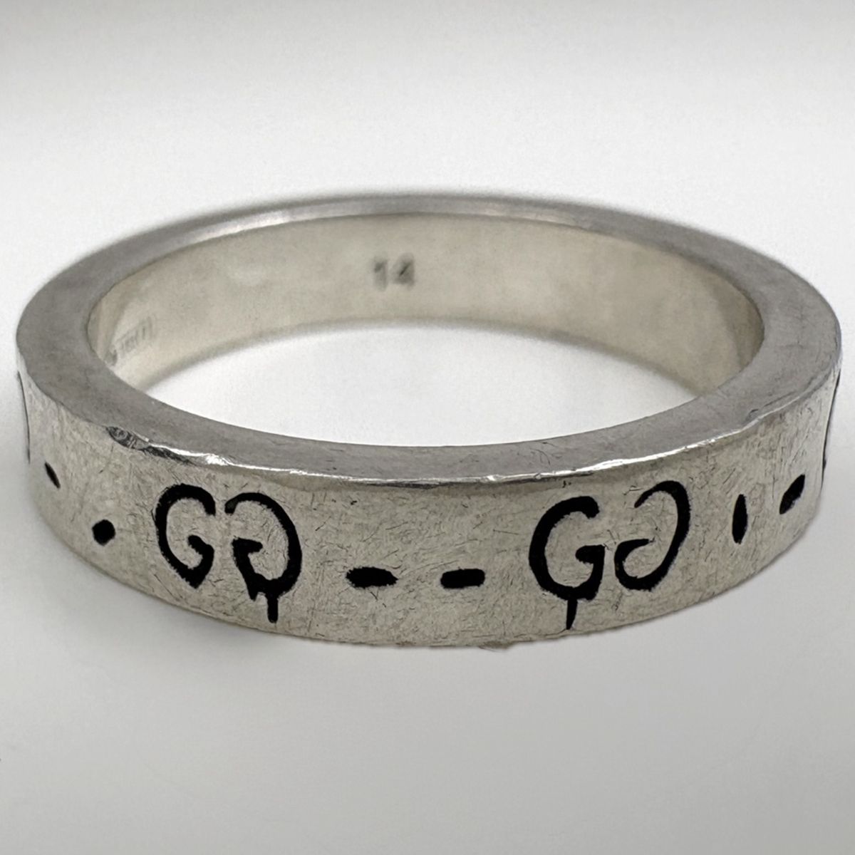 グッチ GUCCI グッチゴースト リング GG柄 ドクロ 指輪 リング 13.5号