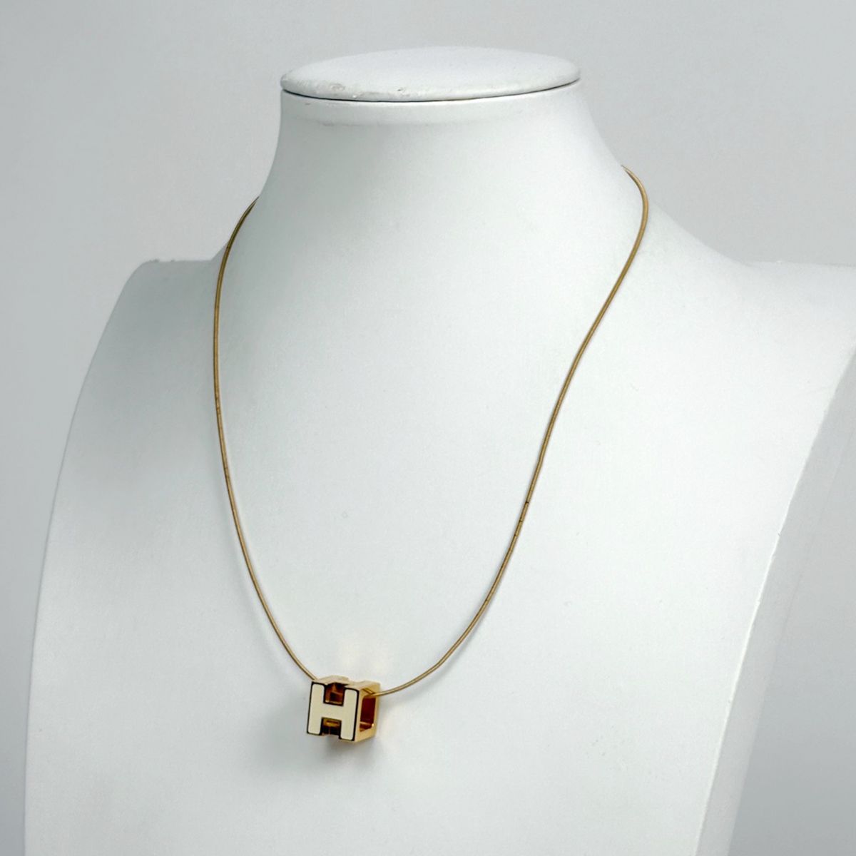 エルメス HERMES カージュドアッシュ Hキューブ ネックレス Hロゴ 