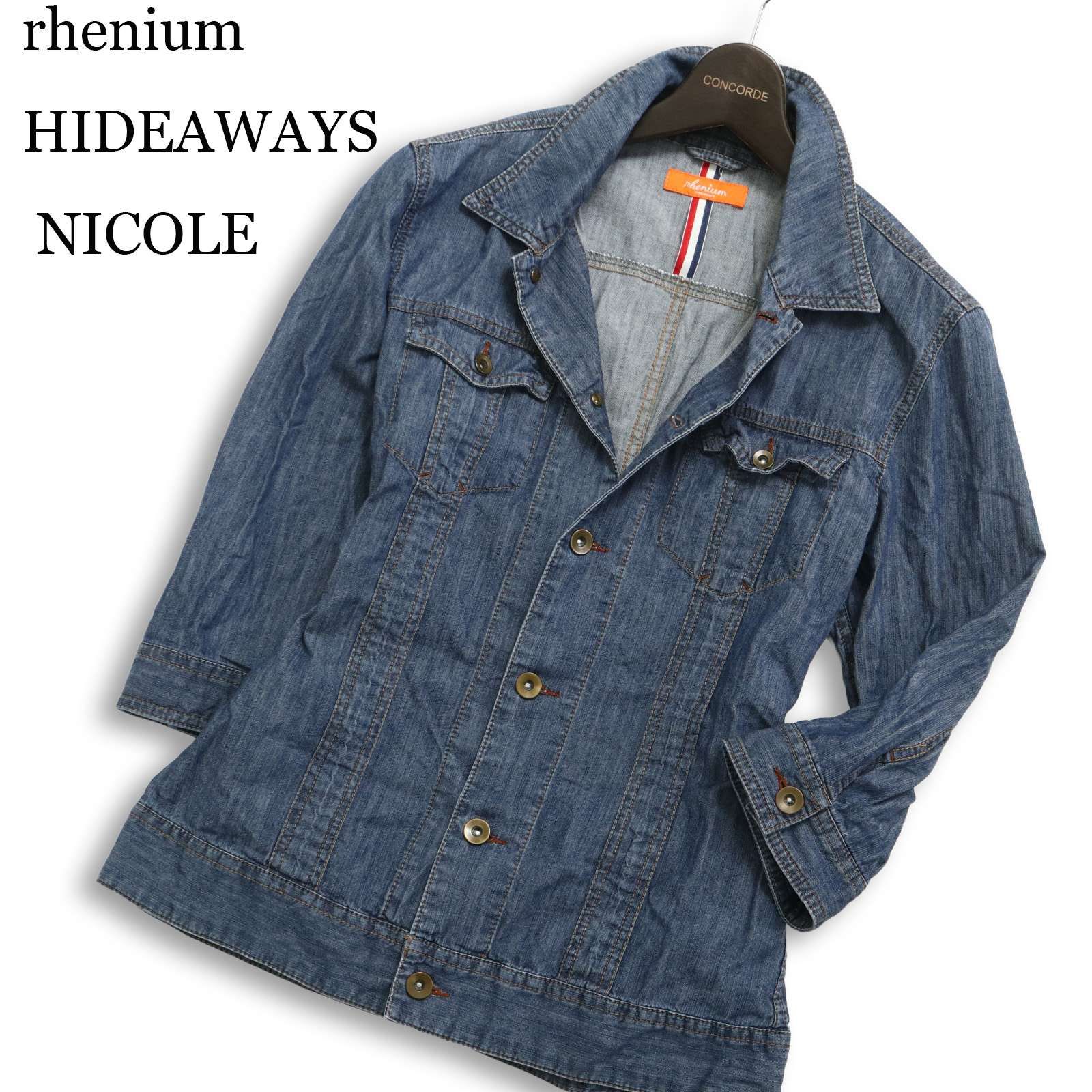 rhenium HIDEAWAYS NICOLE ハイダウェイ ニコル 春夏 USED加工☆ 7分袖 