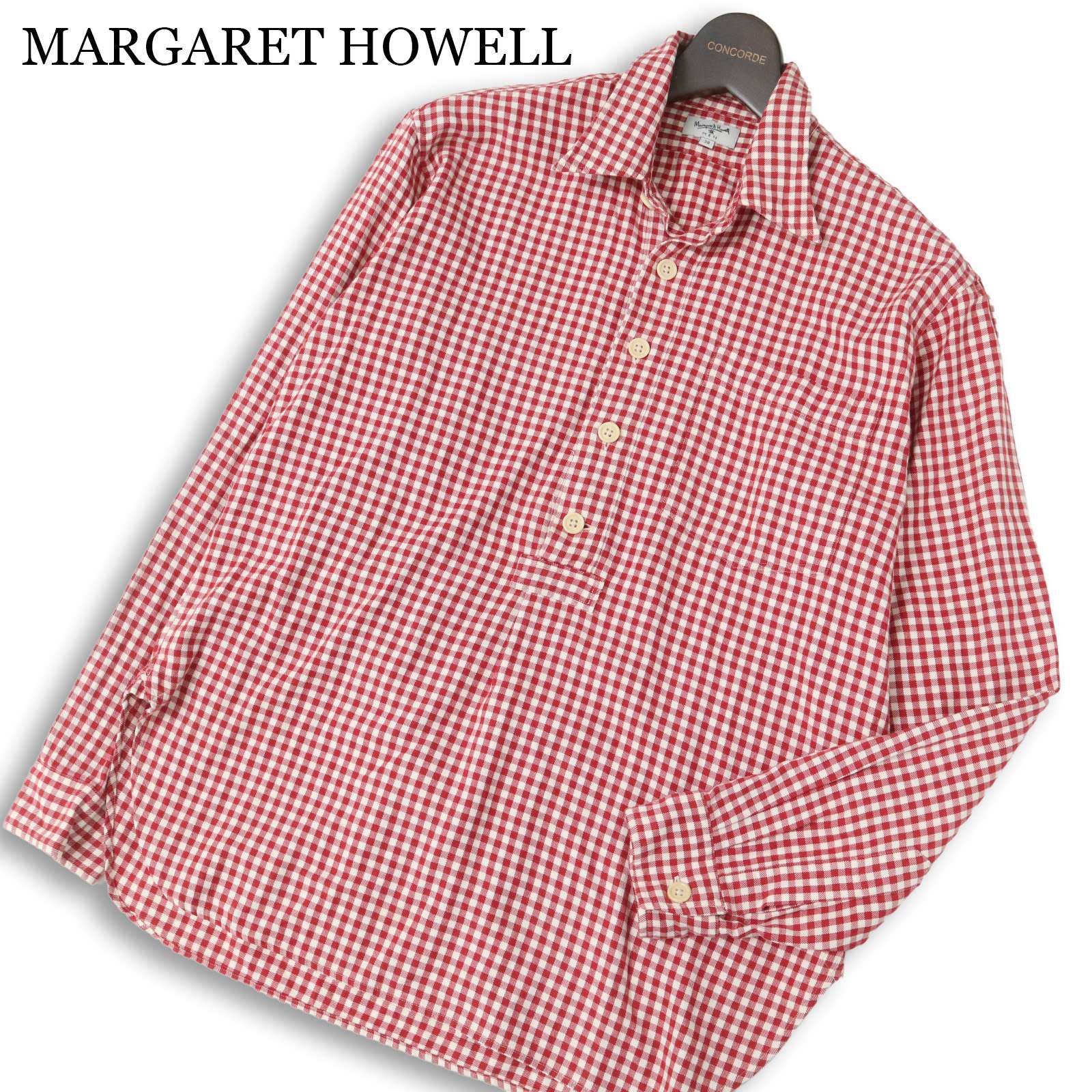 MARGARET HOWELL 578-9152031 サイズ1 ギンガムチェック 半袖シャツ 