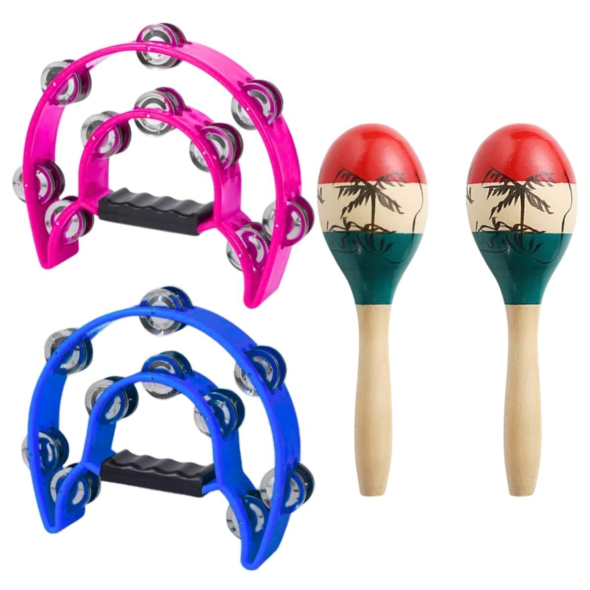 SALUDABLE タンバリン マラカス 楽器 カラオケ パーカッション