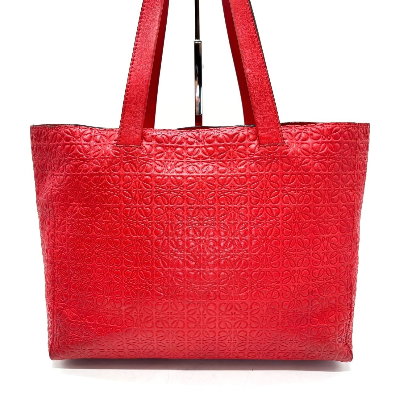 LOEWE ロエベ リピートアナグラム レザー トートバッグ ピンク A4 