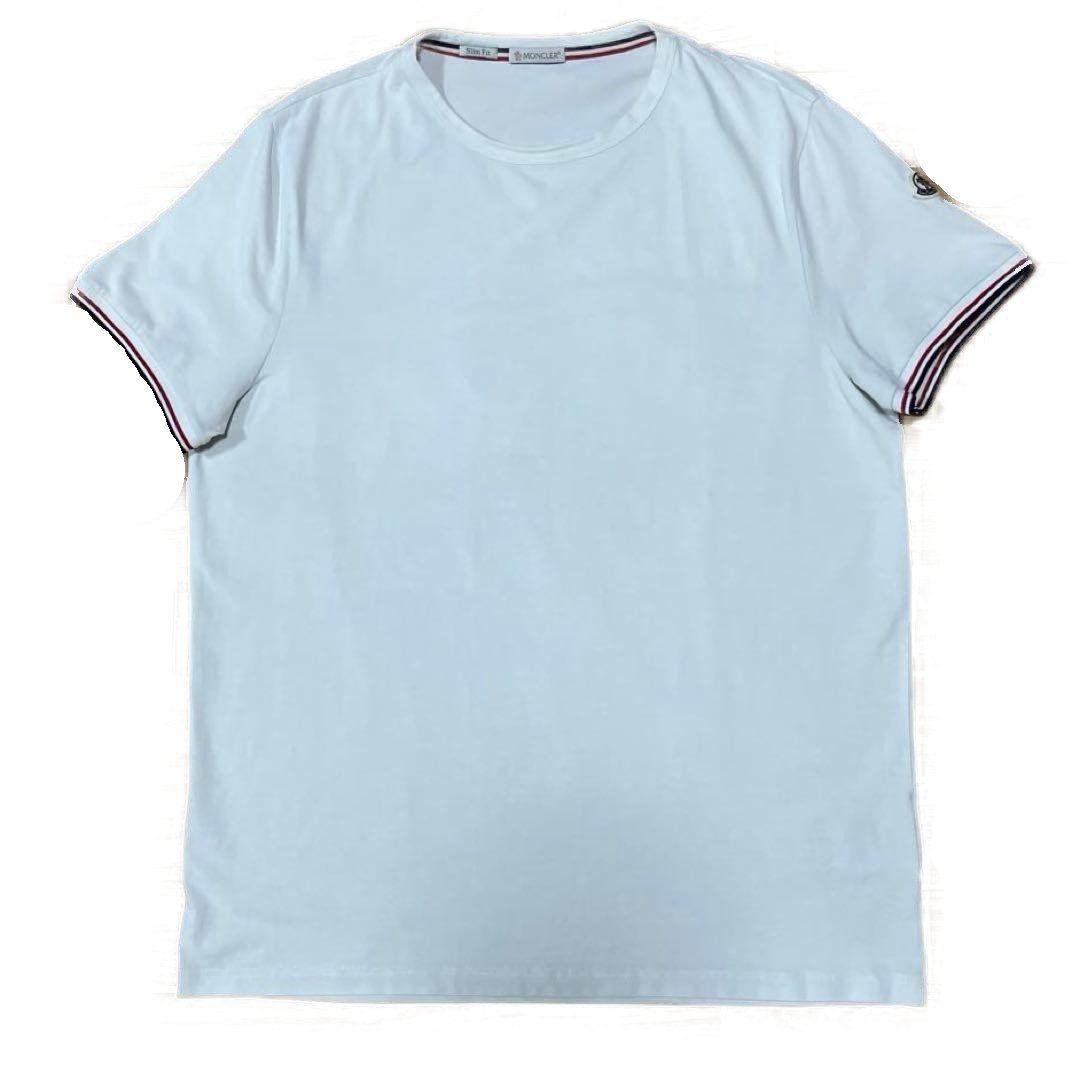 モンクレール シンプル スリムフィット ホワイト XL 白Tシャツ 5S84 