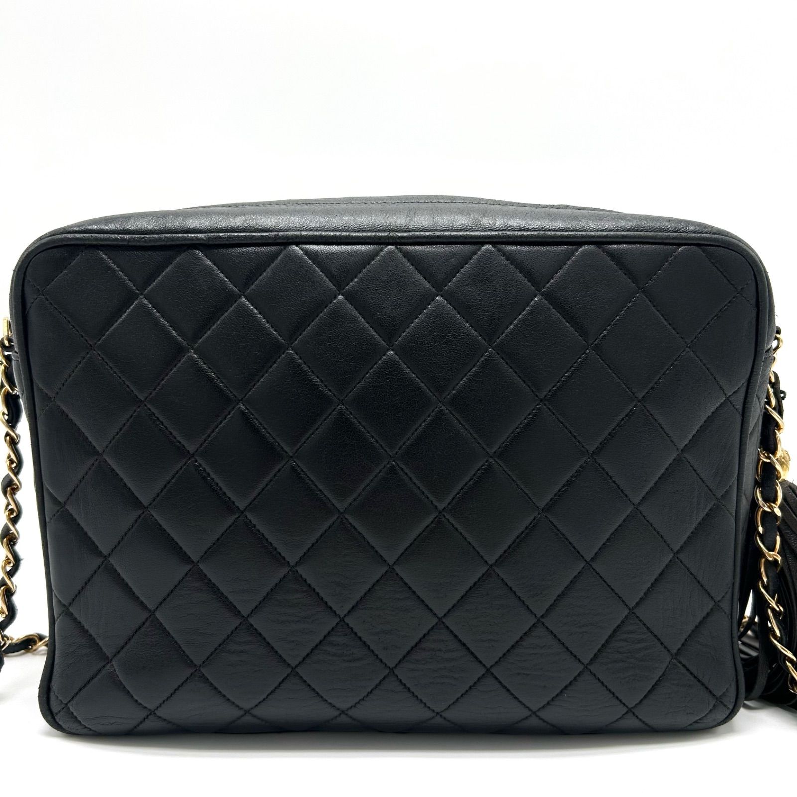 美品 CHANEL シャネル フリンジ チェーンショルダーバッグ 肩掛け 