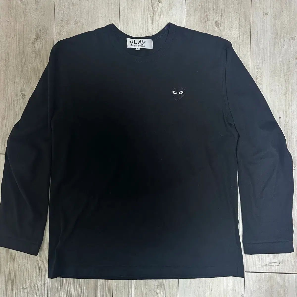 XL PLAY COMME DES GARÇONSブラックロングスリーブTシャツ 【公式通販】