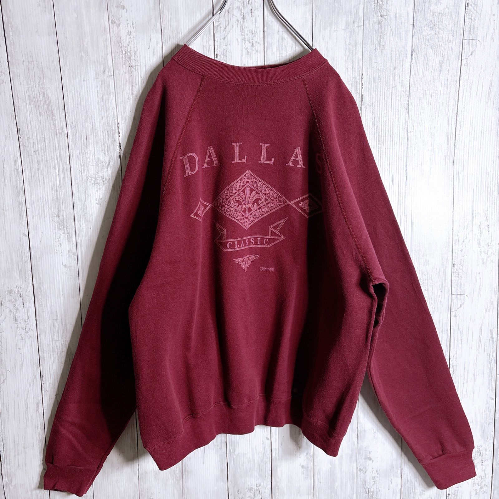入手困難】90s Vintage 古着 ワインレッド ラグラン スウェット