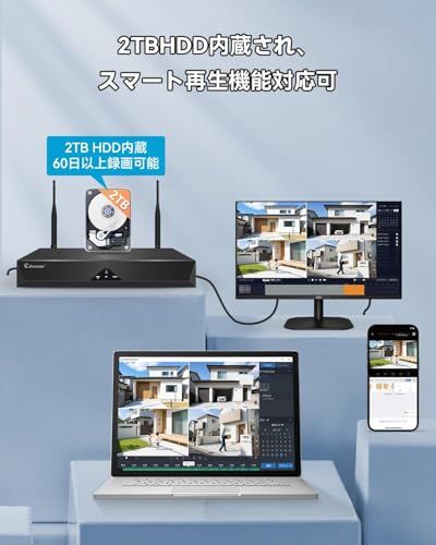 ◇Jennov 防犯カメラ 屋外 800万画素NVR対応 4台セット AI人体