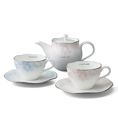 新品 ジルスチュアート(JILL STUART) カップ ソーサー セット ピンク&ブルー 3点セット ポット付 97129-21972