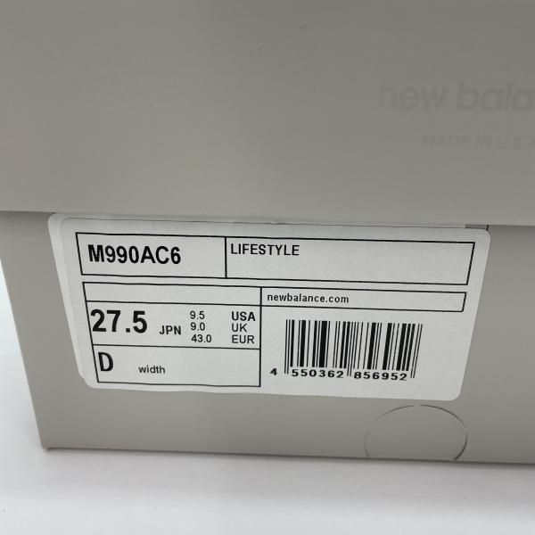 中古】New Balance × Action Bronson M990AC6 サイズ27.5cm 中古】New Balance × Action Bronson M990AC6 サイズ27.5cm