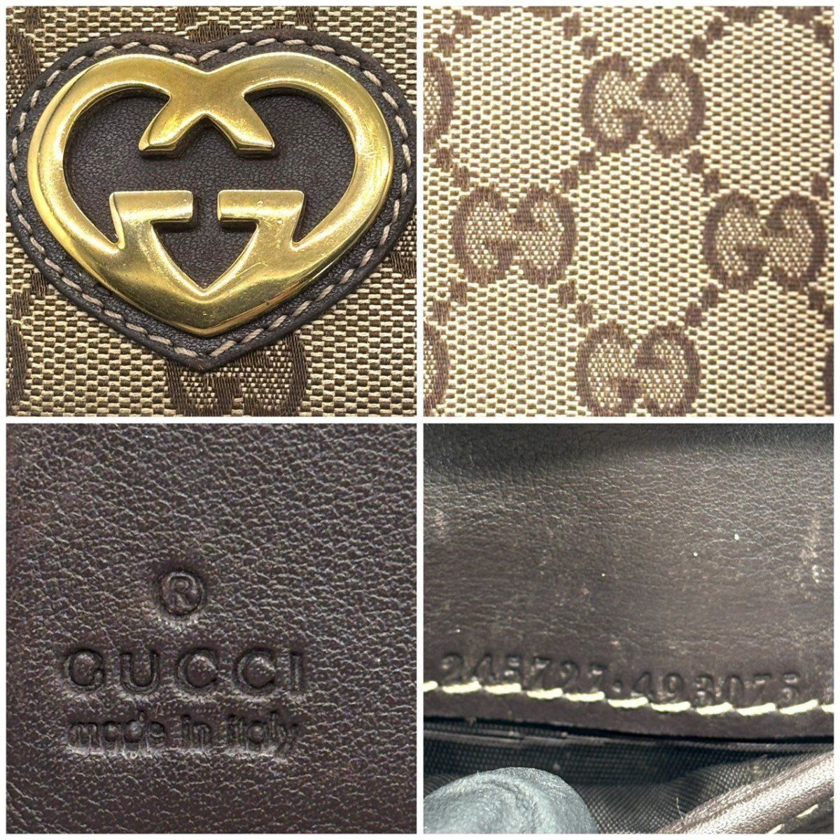 甘さに品を宿す】 GUCCI 二つ折り財布 ラブリーハート Wホック