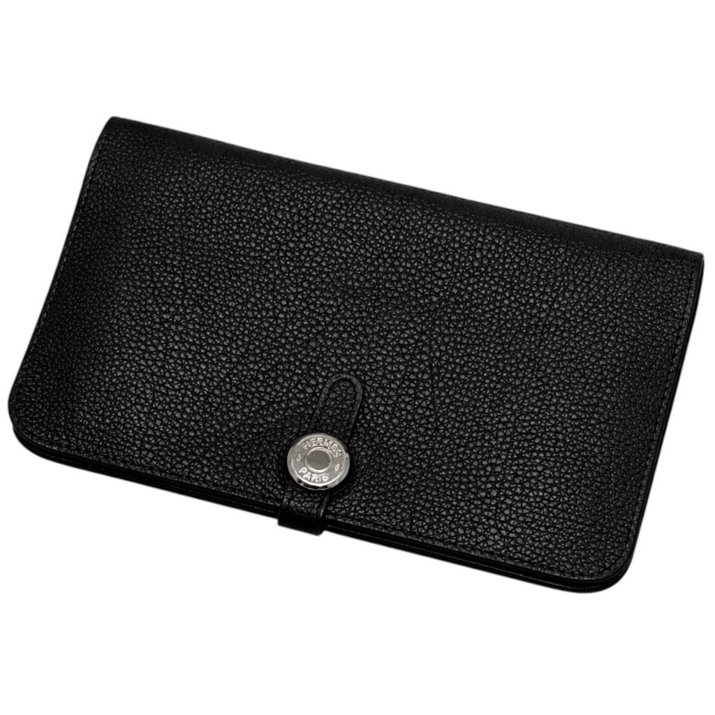 HERMES 【刻印Y 】ドゴンGM 現行 エルメス 長財布 黒 ブラック - メルカリ