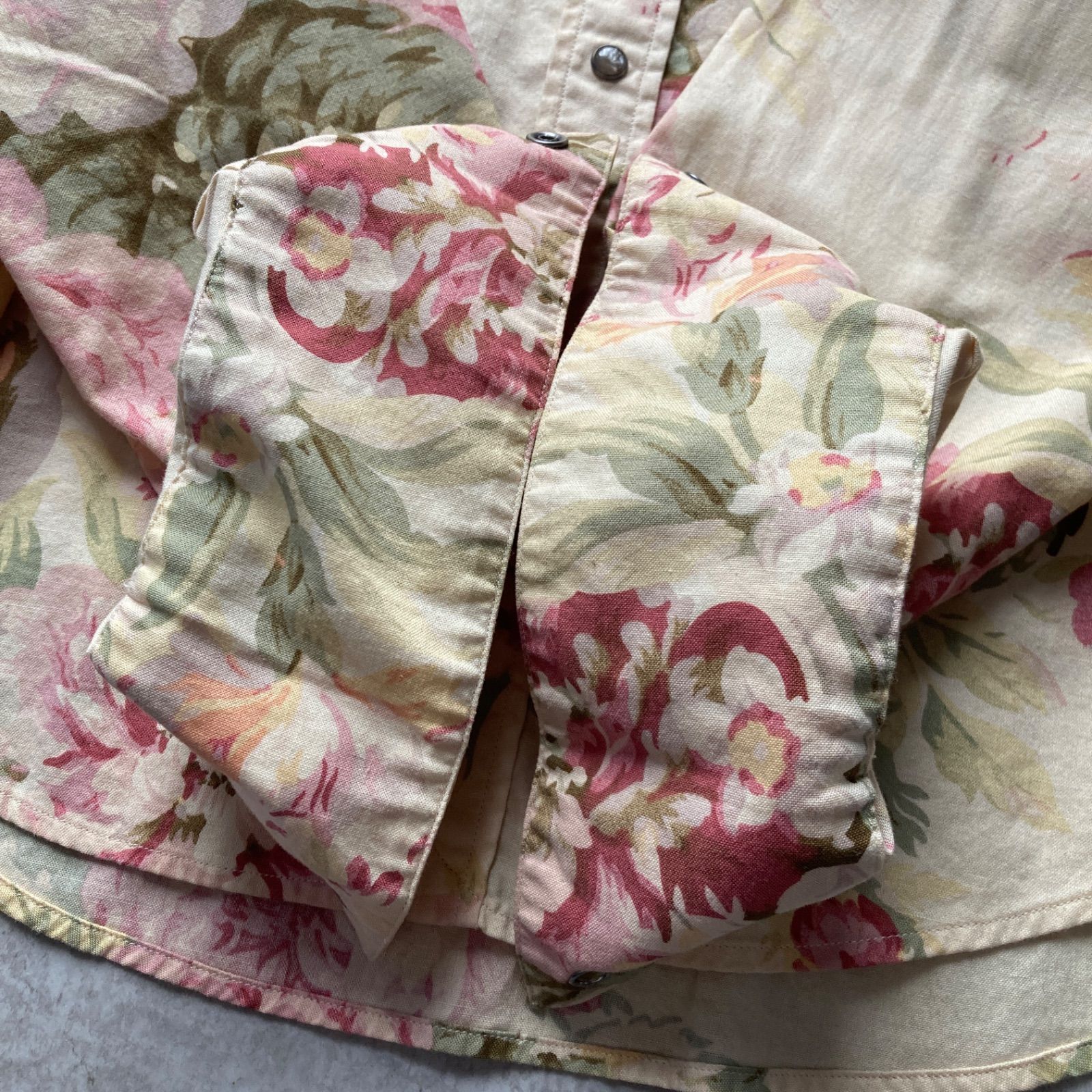 ラルフローレン RALPHLAUREN 花柄 ウエスタンシャツ 長袖 レディース 