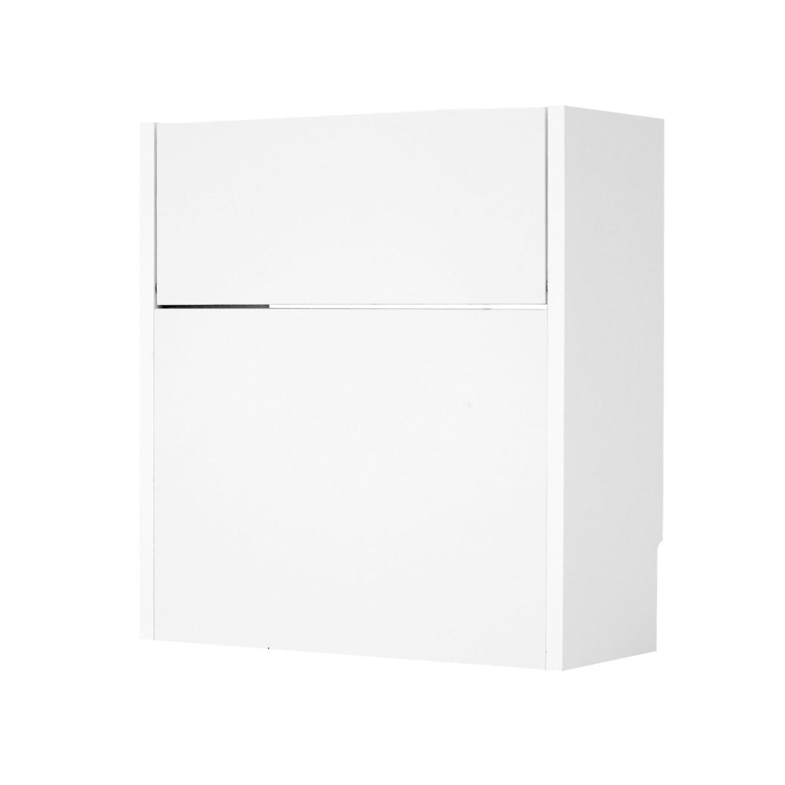 国産eco家具 ルーター収納ボックス コンセント付き ホワイト 幅40cm 高さ43cm 奥行17cm