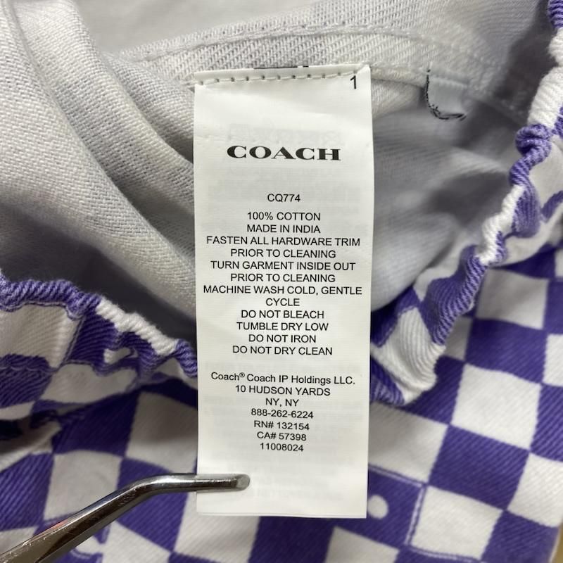 コーチ checkerboard denim jacket チェッカーボード デニム