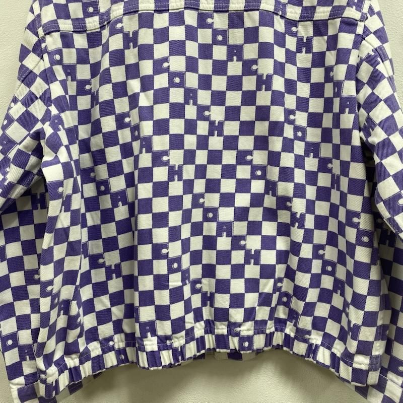 コーチ checkerboard denim jacket チェッカーボード デニム
