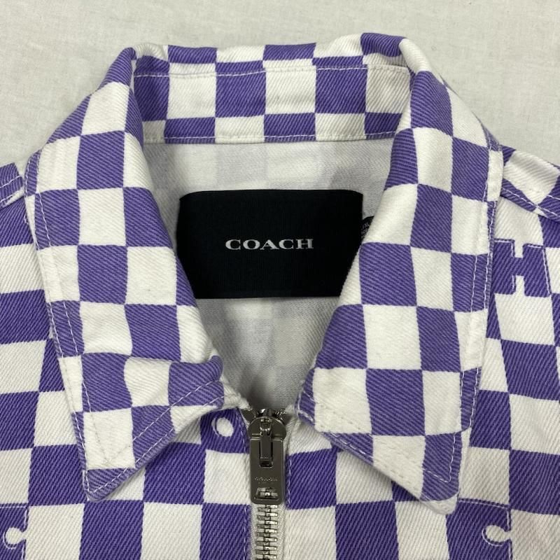 コーチ checkerboard denim jacket チェッカーボード デニム