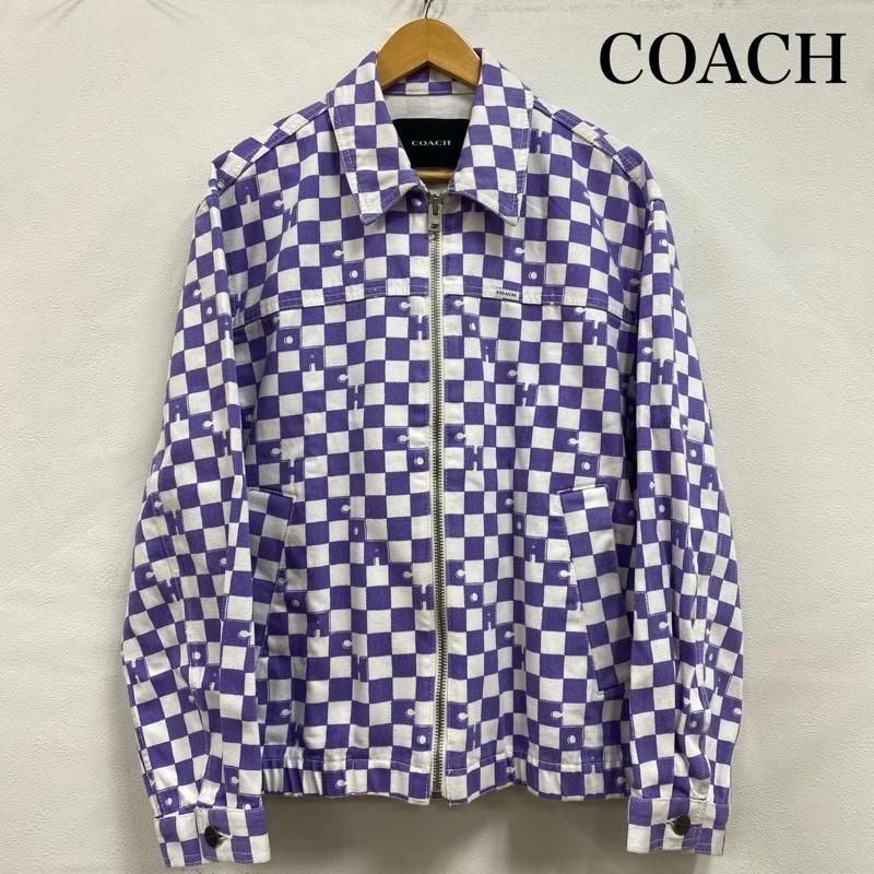 コーチ checkerboard denim jacket チェッカーボード デニム