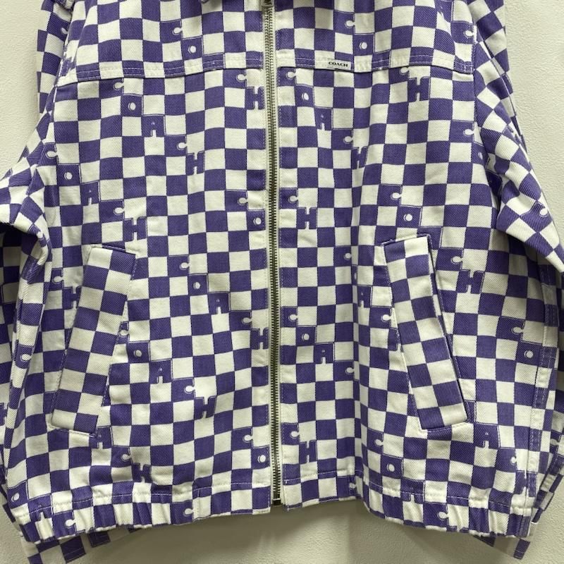 最終価格・COACHチェッカーボードデニムジャケット コーチ checkerboard denim jacket チェッカーボード デニム