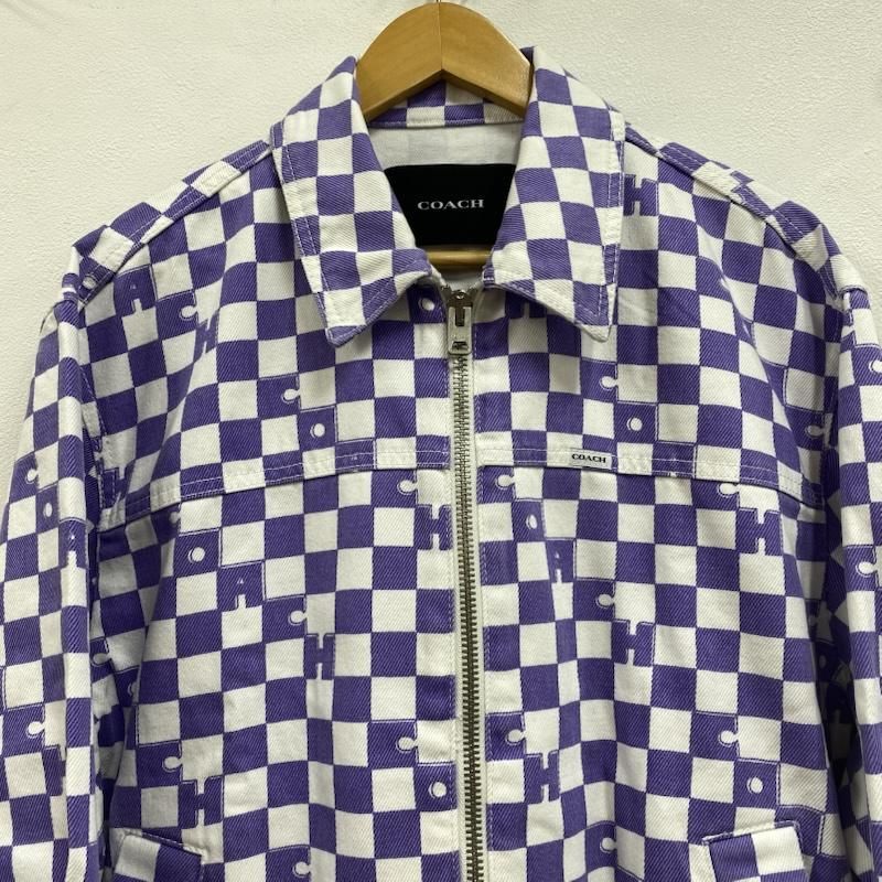 最終価格・COACHチェッカーボードデニムジャケット コーチ checkerboard denim jacket チェッカーボード デニム