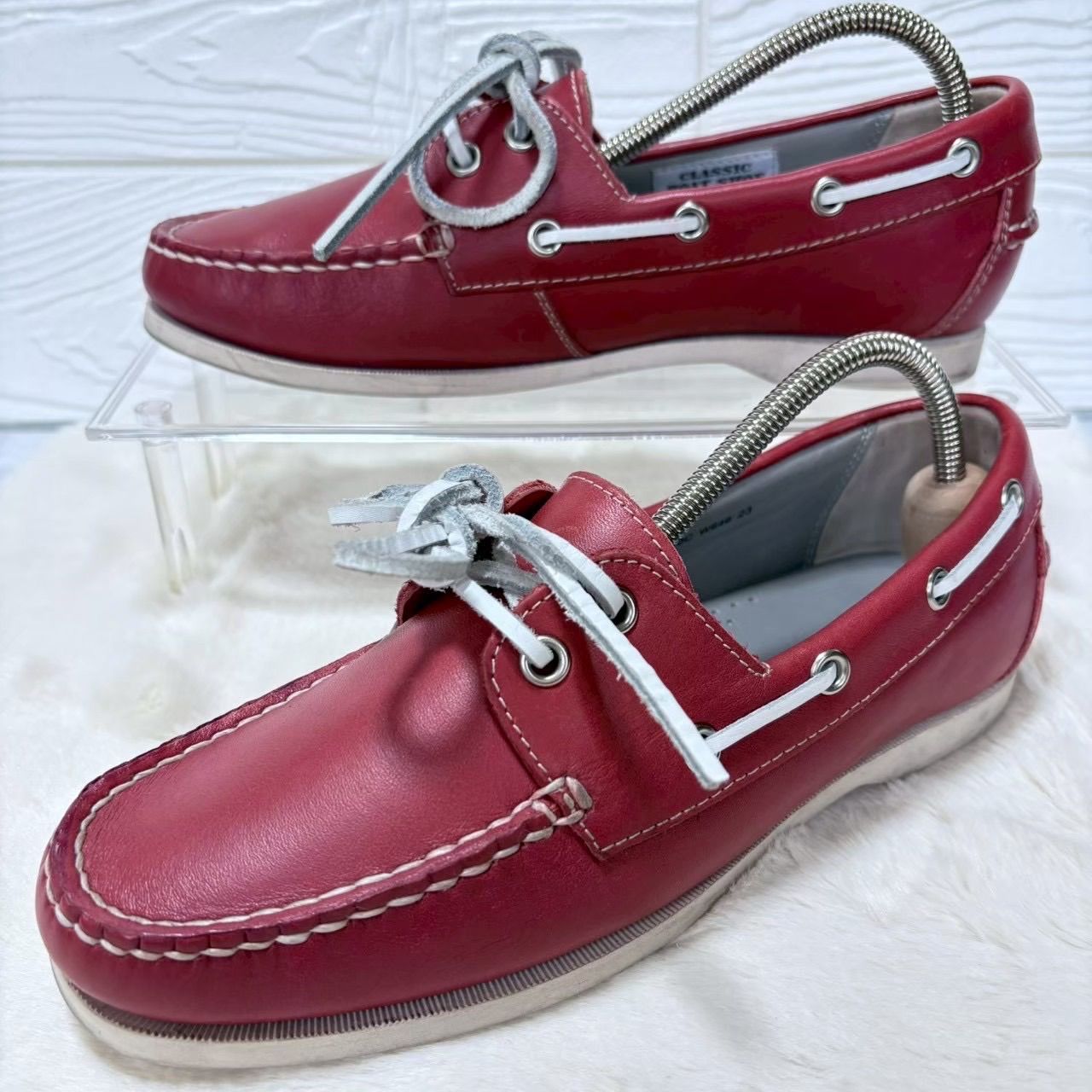 REGAL リーガル モカシンシューズ デッキシューズ 23cm レッド - メルカリ