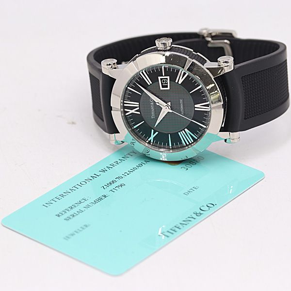  保付 稼働 ティファニー アトラス ジェント Z1000 70 12 AT|自動巻 ブラック|グレー文字盤 メンズ腕時計 5718900 2BGT MST ABC19434 限定デザイン 自動巻き時計 腕時計(アナログ)