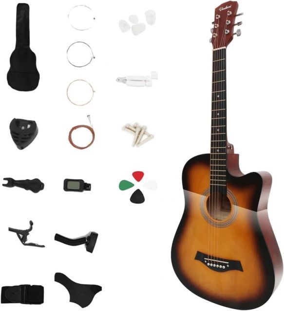 アコースティックギター 17点セット 初心者入門セット 練習ギター ソフトケース付き アコギ guitar 艶サンセットレッド LGJT-RL1