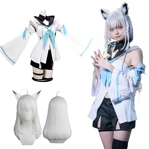 新品 [NOKIJP] ブイチューバー コスプレ 白上フブキ コスプレ衣装 V
