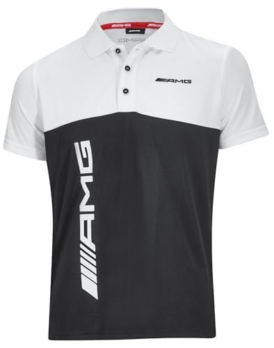 m*o様 Mercedes-Benz ポロシャツ ホワイト ブラック 新品 【メルセデス・ベンツ コレクション】純正 Mercedes-AMG メンズ