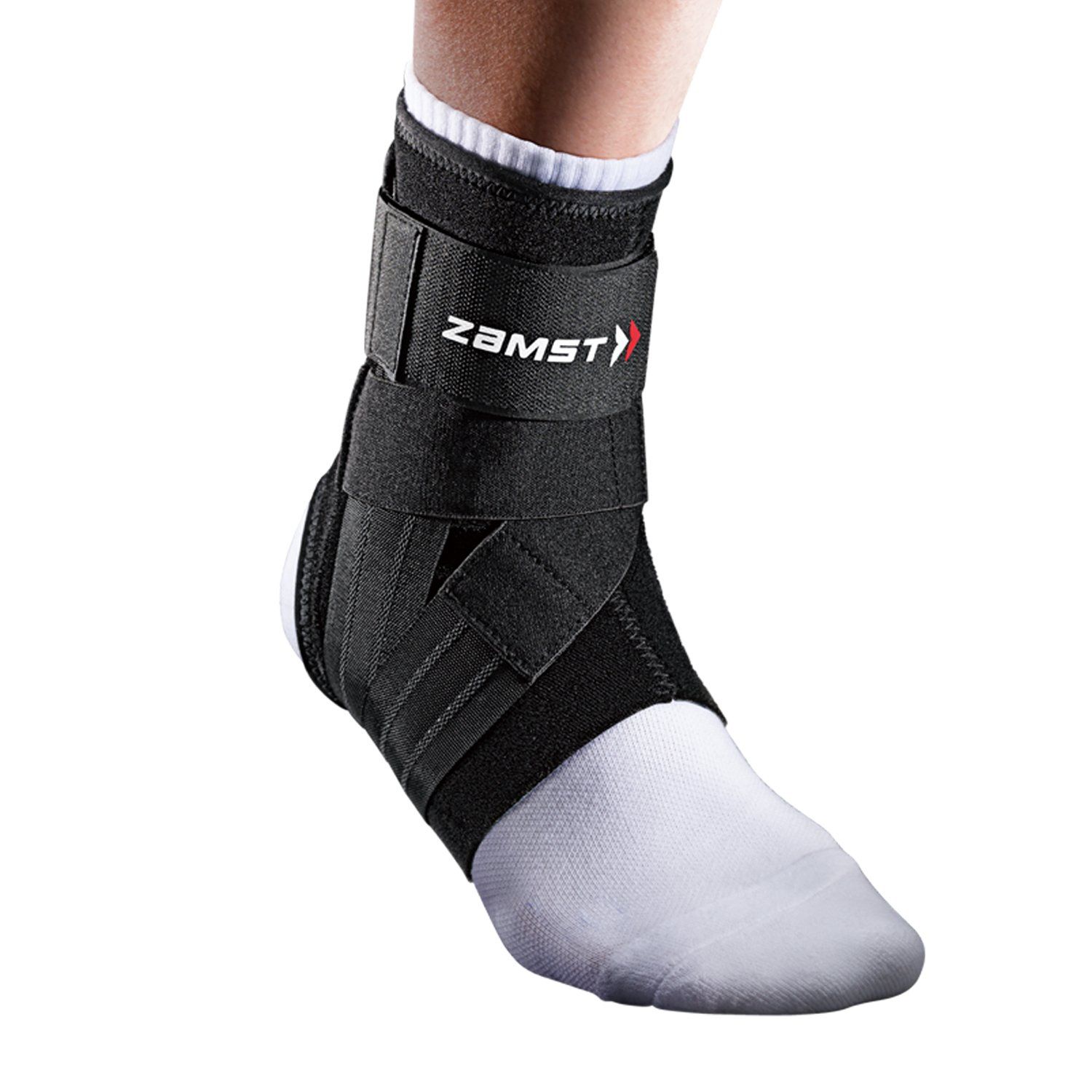 ザムスト(ZAMST) 足首 サポーター A2-DX スポーツ全般 バスケ バレー テニス 足関節 固定 Sサイズ 左足用 ブラック 370611 [左足] [S] [ハードサポート(A2-DX)/ロング丈]