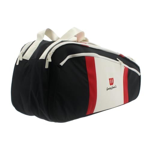 新品 Wilson(ウイルソン) テニス バドミントン ラケットバッグ COURAGE COLLECTION RACQUET BAG 9PK Black/White/Red