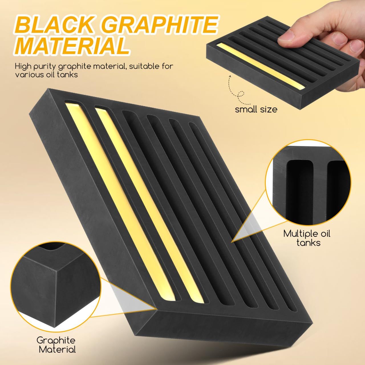 新品 VILLCASE グラファイトインゴットモールド インゴット鋳造金型