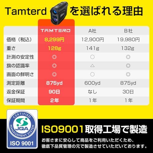 国内販売限定]Tamterd（タムタード）ゴルフ 距離計 レーザー距離計