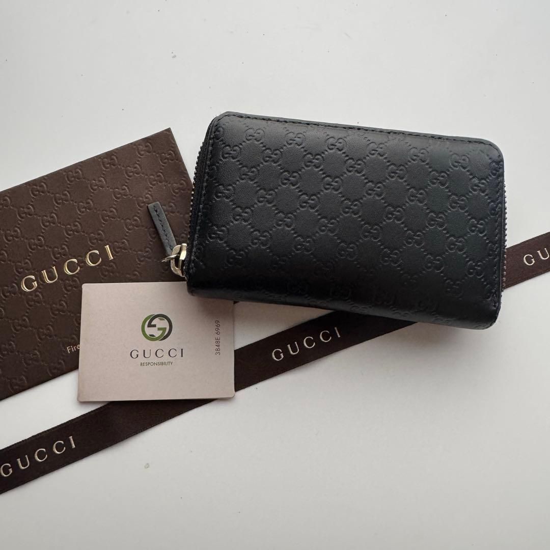 【美品】 360 GUCCI グッチ マイクロシマ 財布 小銭入れ ケース 美品】 360 GUCCI グッチ マイクロシマ 財布 小銭入れ コインケース