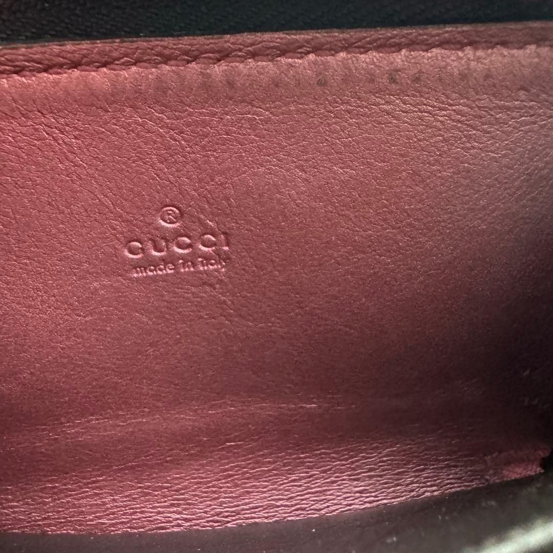 美品】 360 GUCCI グッチ マイクロシマ 財布 小銭入れ コインケース