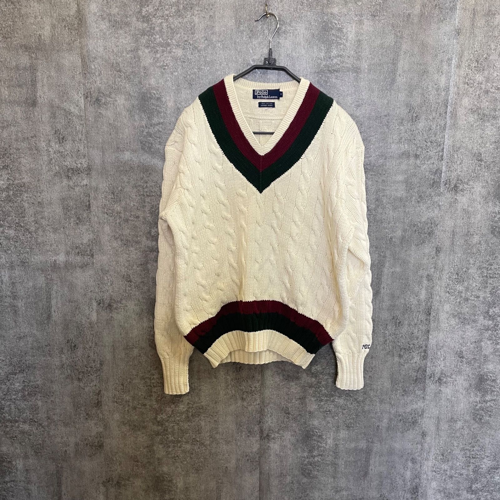 POLO RALPH LAUREN アイボリー ケーブルニットセーター Y-533Polo 