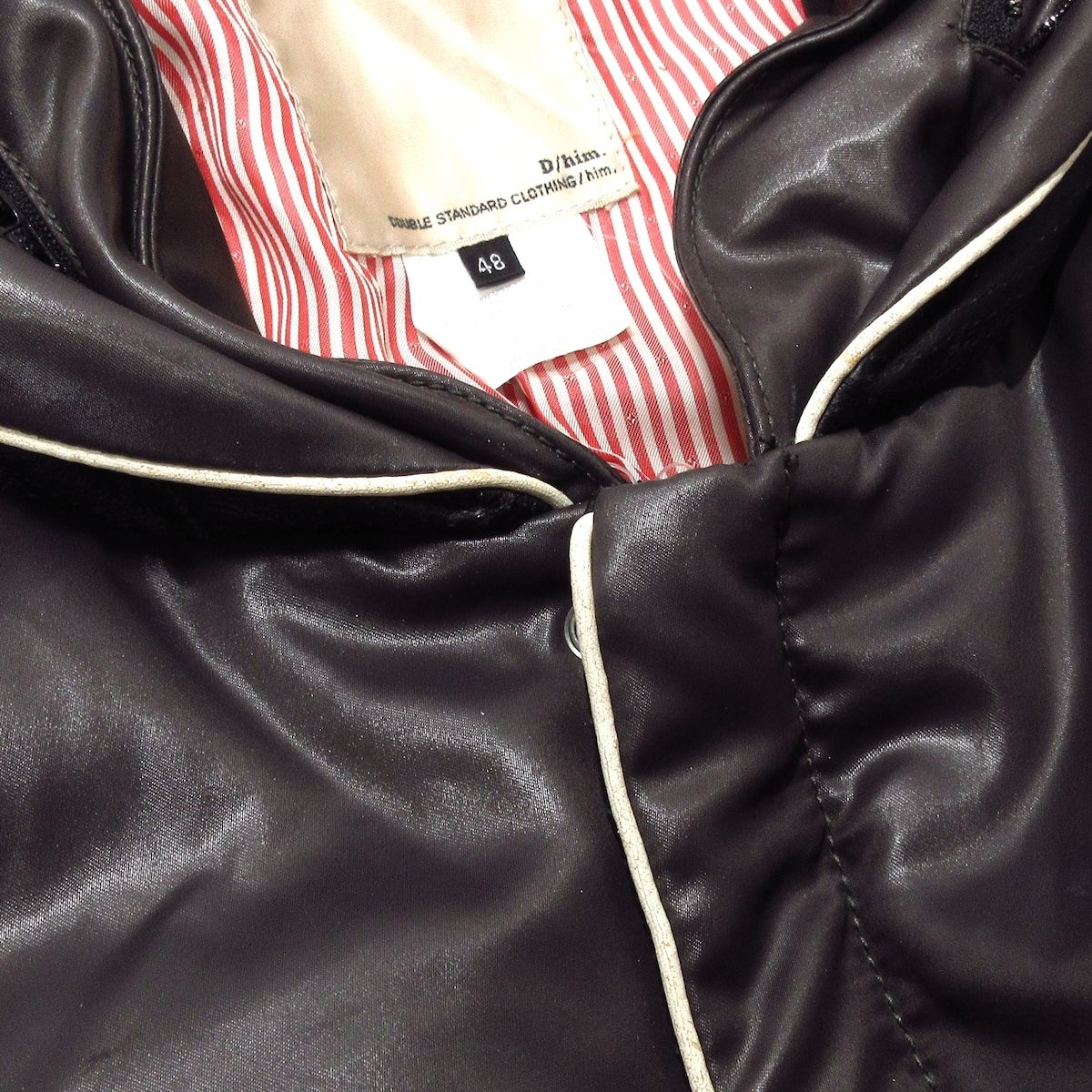 d/him(ディーヒム) ダウンジャケット サイズ48 XL メンズ - 黒 レザー 