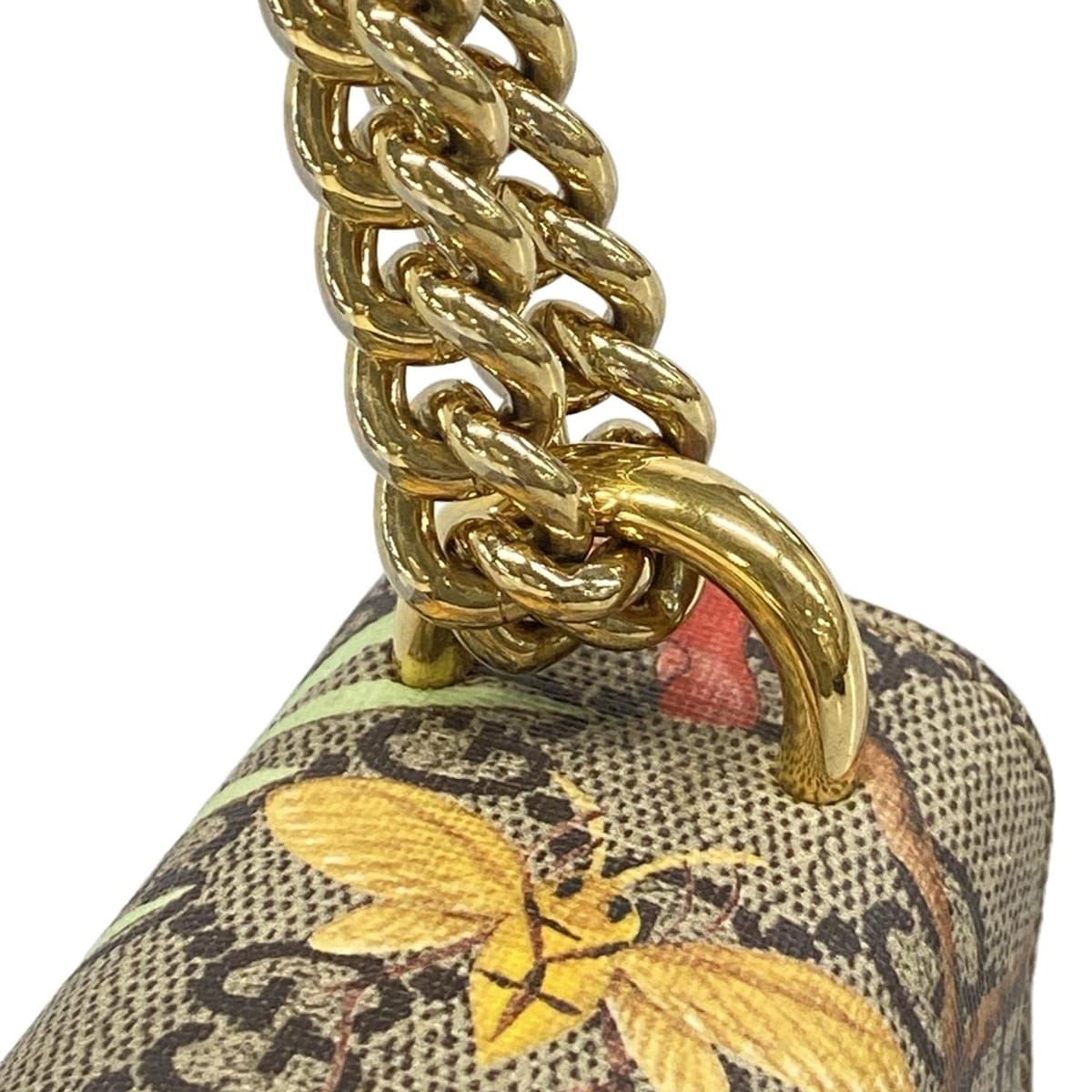 GUCCI(グッチ) ショルダーバッグ パドロック スモール/グッチティアン 409487 ベージュ×エボニー×マルチ チェーンショルダー レザー GUCCI(グッチ) ショルダーバッグ パドロック スモール/グッチティアン