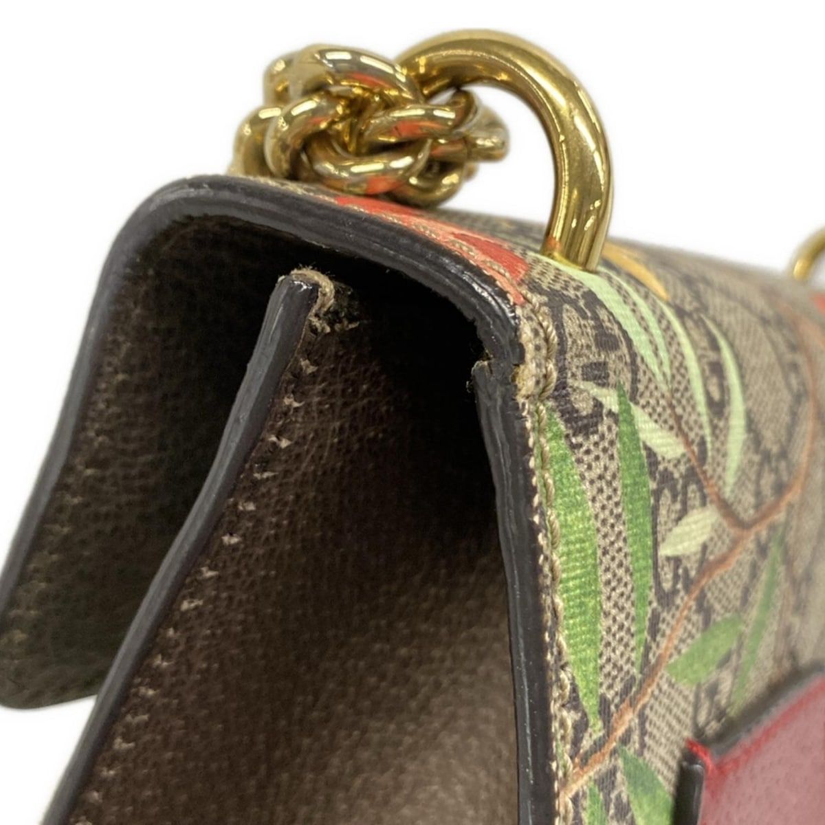 GUCCI(グッチ) ショルダーバッグ パドロック スモール/グッチティアン 409487 ベージュ×エボニー×マルチ チェーンショルダー レザー GUCCI(グッチ) ショルダーバッグ パドロック スモール/グッチティアン