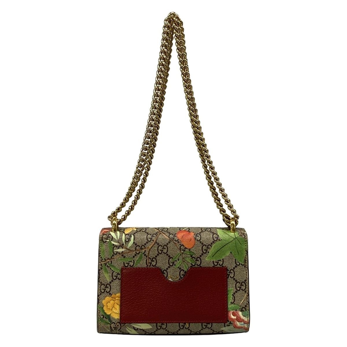 GUCCI(グッチ) ショルダーバッグ パドロック スモール/グッチティアン 409487 ベージュ×エボニー×マルチ チェーンショルダー レザー GUCCI(グッチ) ショルダーバッグ パドロック スモール/グッチティアン