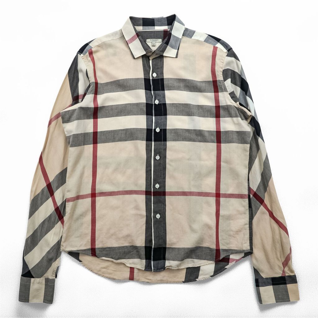 BURBERRY LONDON ノバチェック 長袖シャツ スタンドカラー BURBERRY