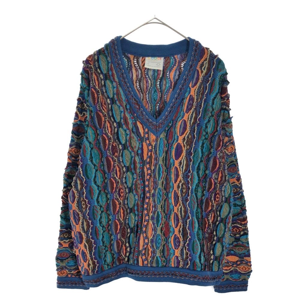メンズM COOGI クージー 3D ニット セーター マルチカラー 90年代
