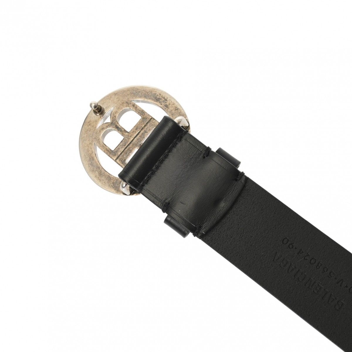 BALENCIAGA BBバックル 90ブラックレザー ベルト バレンシアガ ベルト BBバックル サイズ90 ブラック ユニセックス