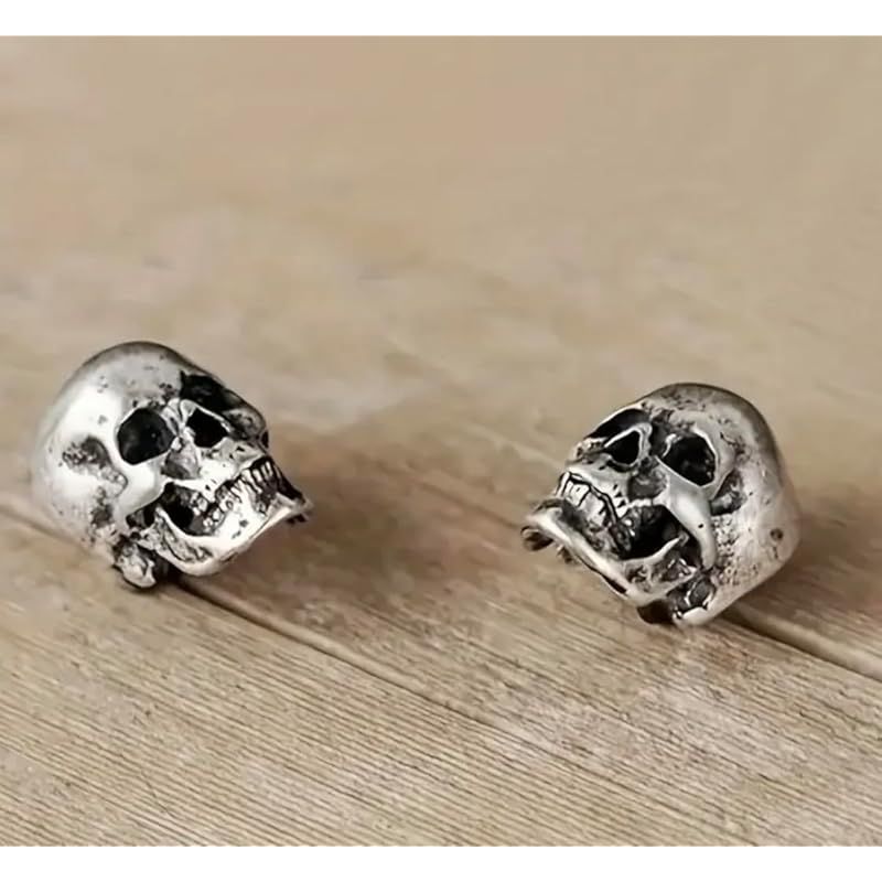 スカルデザイン ピアス(両耳用) 新品】 髑髏 ピアス シルバーカラー 両耳セット メンズ レディース