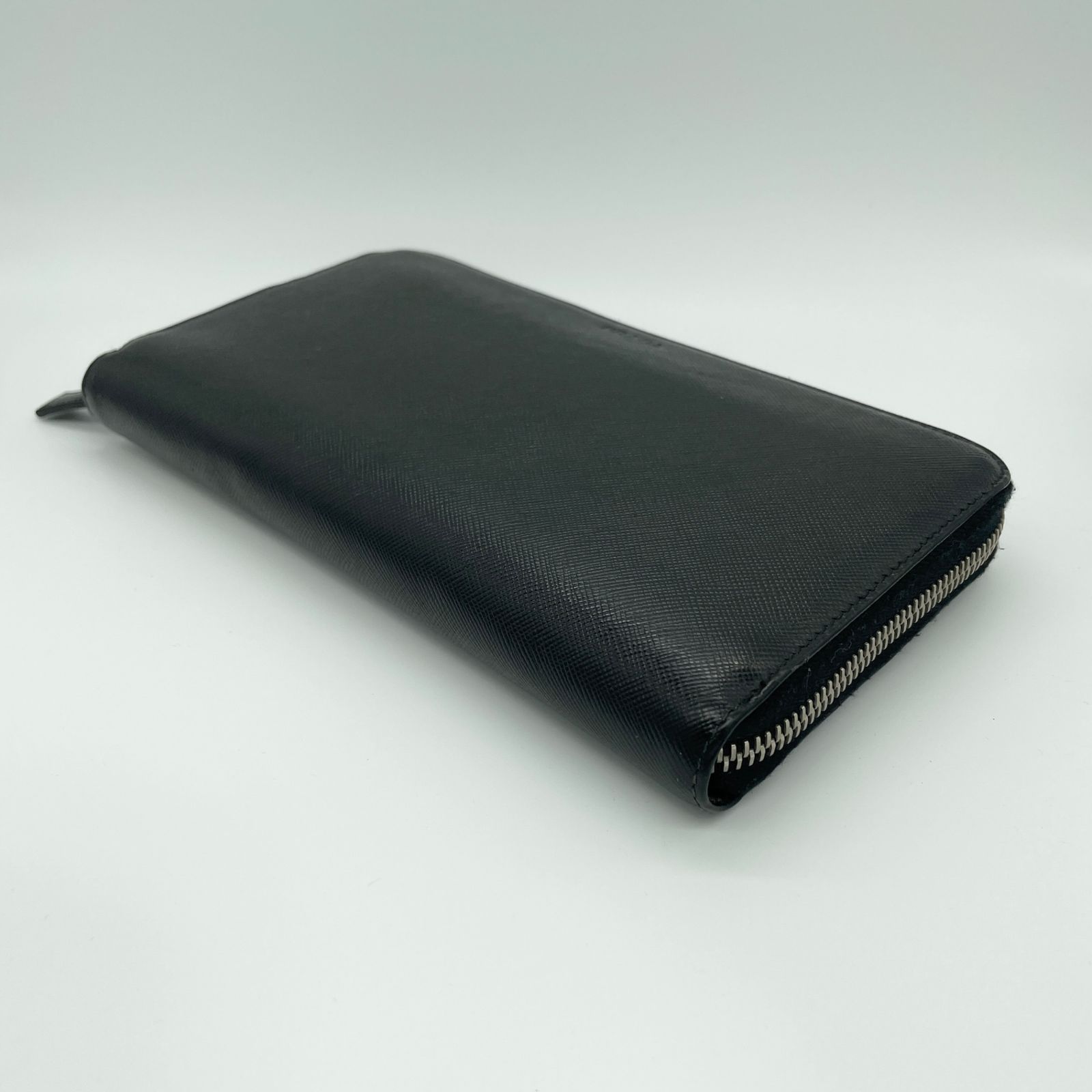 2603-109｜美品｜プラダ 長財布 サフィアーノレザー ブラック - メルカリ