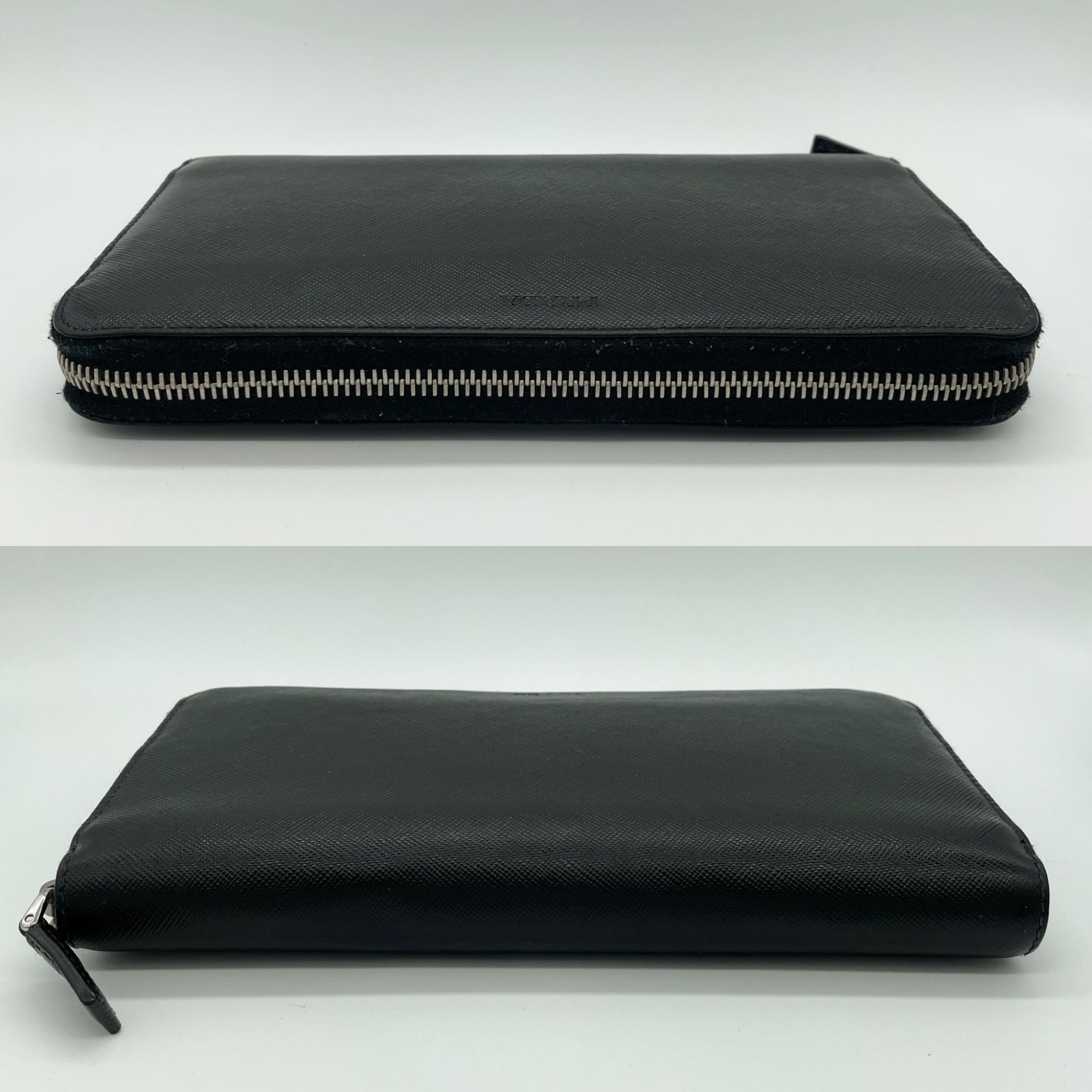 2603-109｜美品｜プラダ 長財布 サフィアーノレザー ブラック - メルカリ