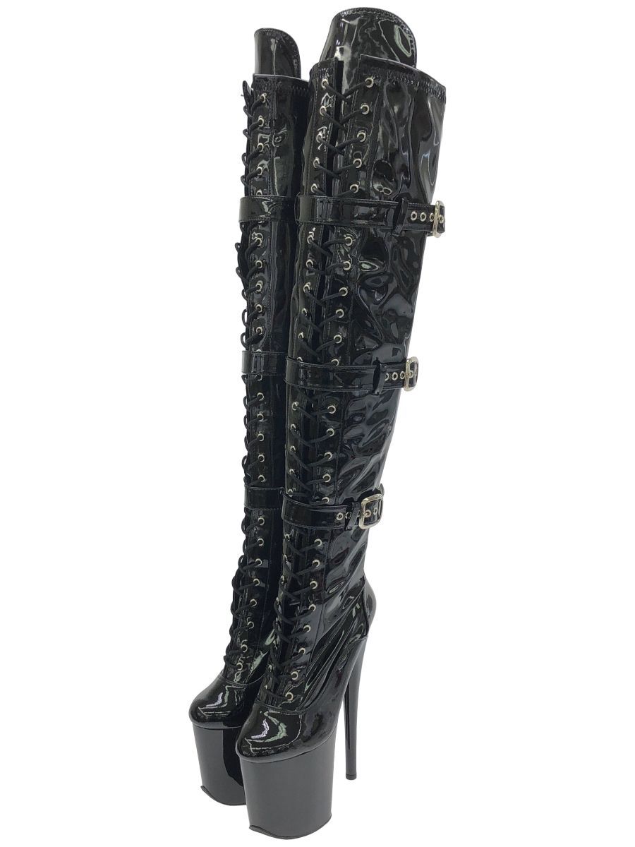 23 23.5 cm ニーハイブーツ サイハイブーツ ロングブーツ 厚底 20cm