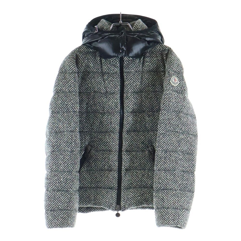 MONCLER (モンクレール) ASTERE ナイロン切り替え ツイード フーデッド